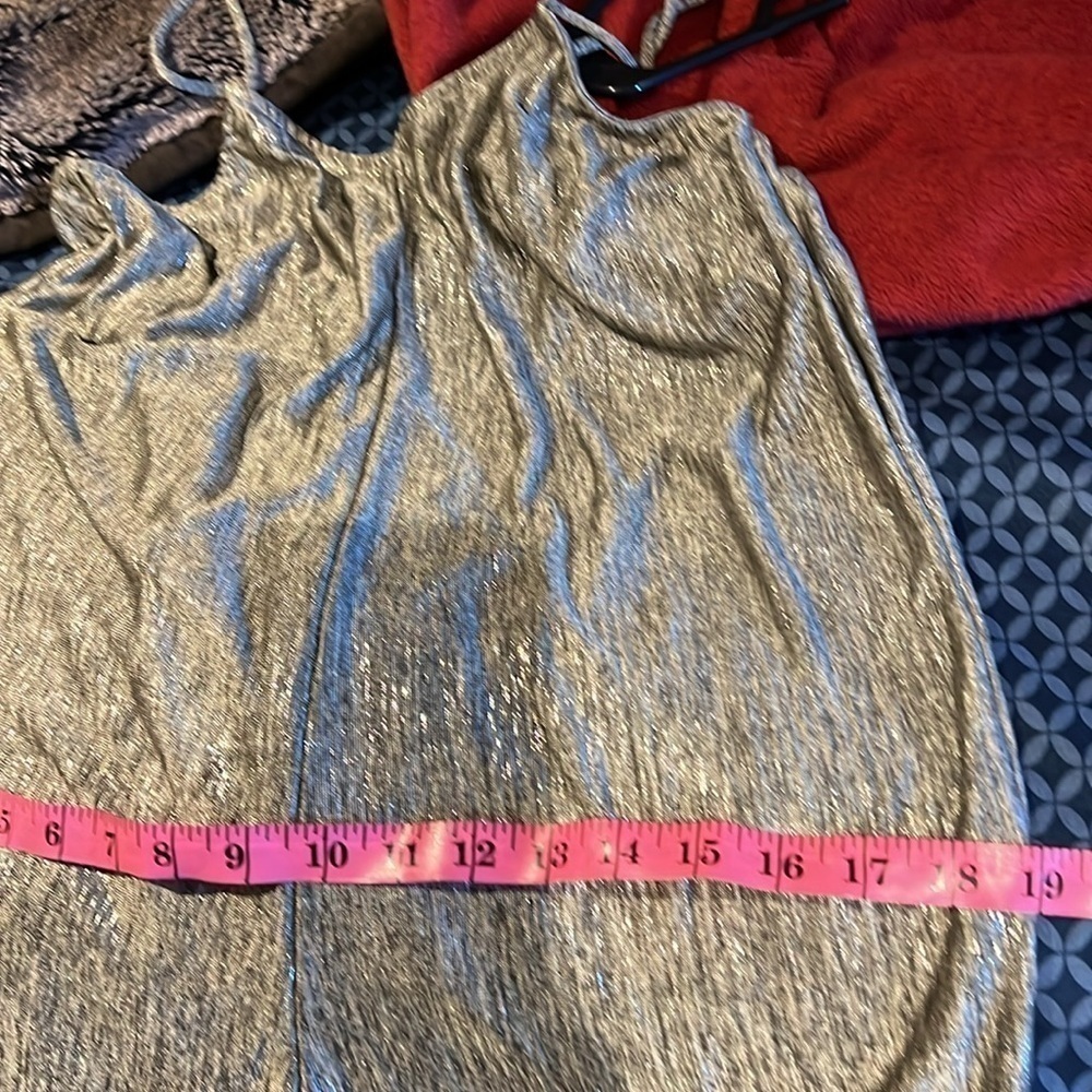 Pull & Bear shiny metallic Jumpsuit overalls Sz S - Picture 7 of 17